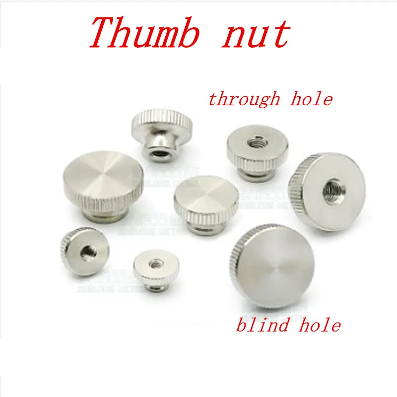 1-10pcs/lot m2 m2.5 m3 m4 m5 m6 m8 m10 Stainless Steel GB806 High step Knurled Thumb Nut blind hole nuts Advertising