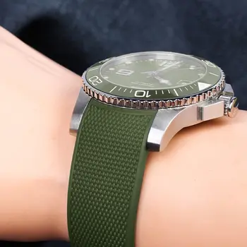 高品質矽膠氟橡膠錶帶 21mm,適用於浪琴Hydroconquest L3 Conquest運動潛水錶,黑色,全新 10 最佳銷售 水力征服 - №5