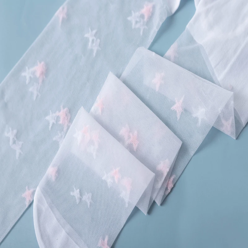 Sommerliche dünne Fünf-Sterne-Strumpfhose aus kerngesponnener Seide für Mädchen, transparente Micro-Flash-Moskito-Socken, Tanzsocken für Schülerinnen – Detail 2