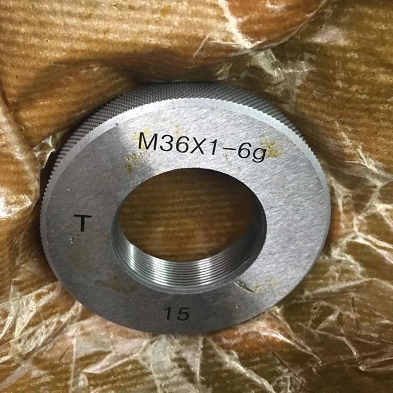 Calibrador externo métrico de anillo de rosca, herramienta de medición de calibre go nogo, M36X0.75, M36X1, M36X1.25, M36X1.5, M36X4