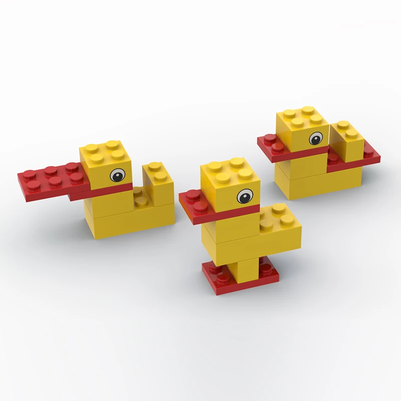 Building blocks duck MOC little yellow duck animalearly education poultry puzzle assembly toy children's toy gift