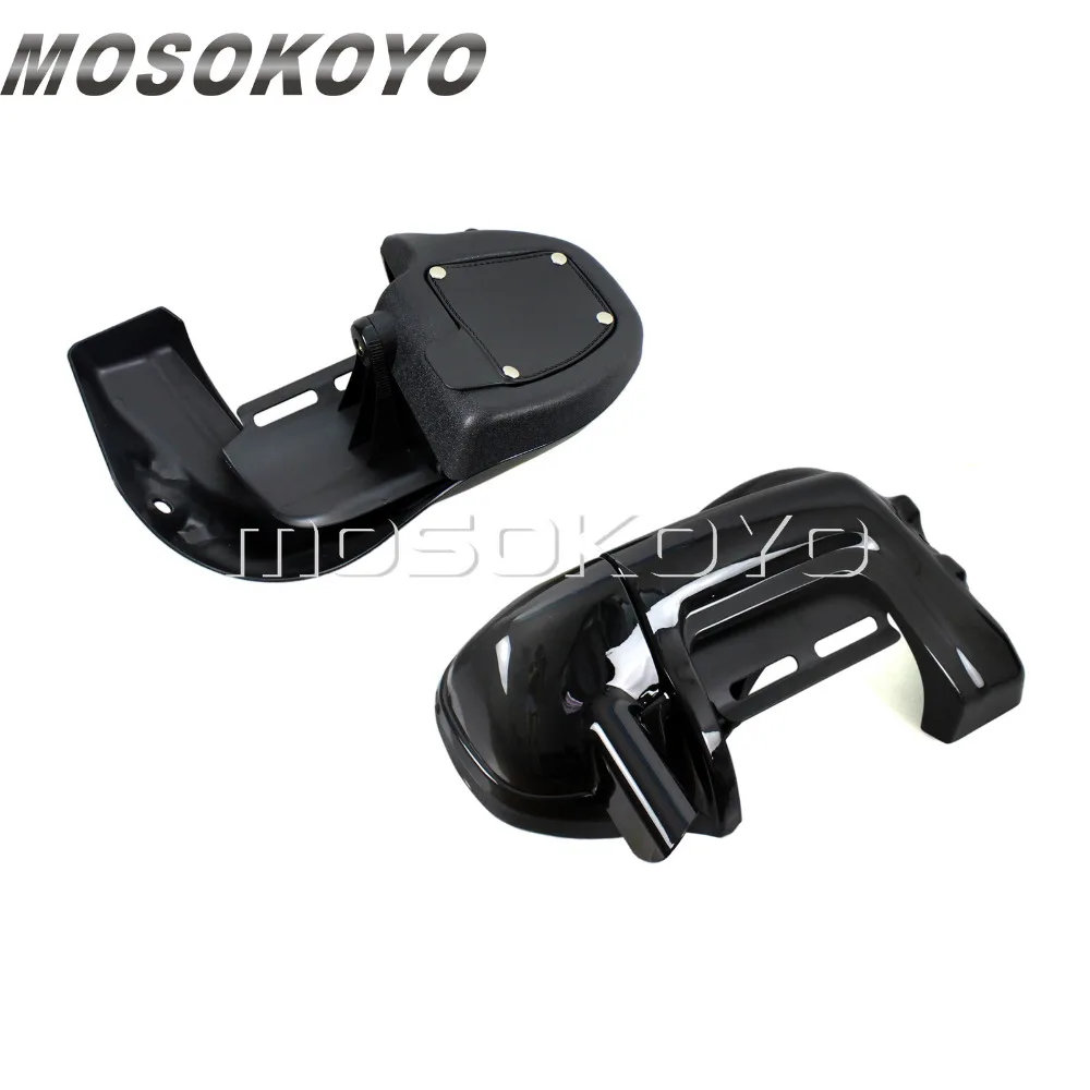 Motorcycle ABS Painted Bright Vivid Black Lower Vented Leg Fairing Glove Box Hardware For Harley Touring Road King Electra Glide