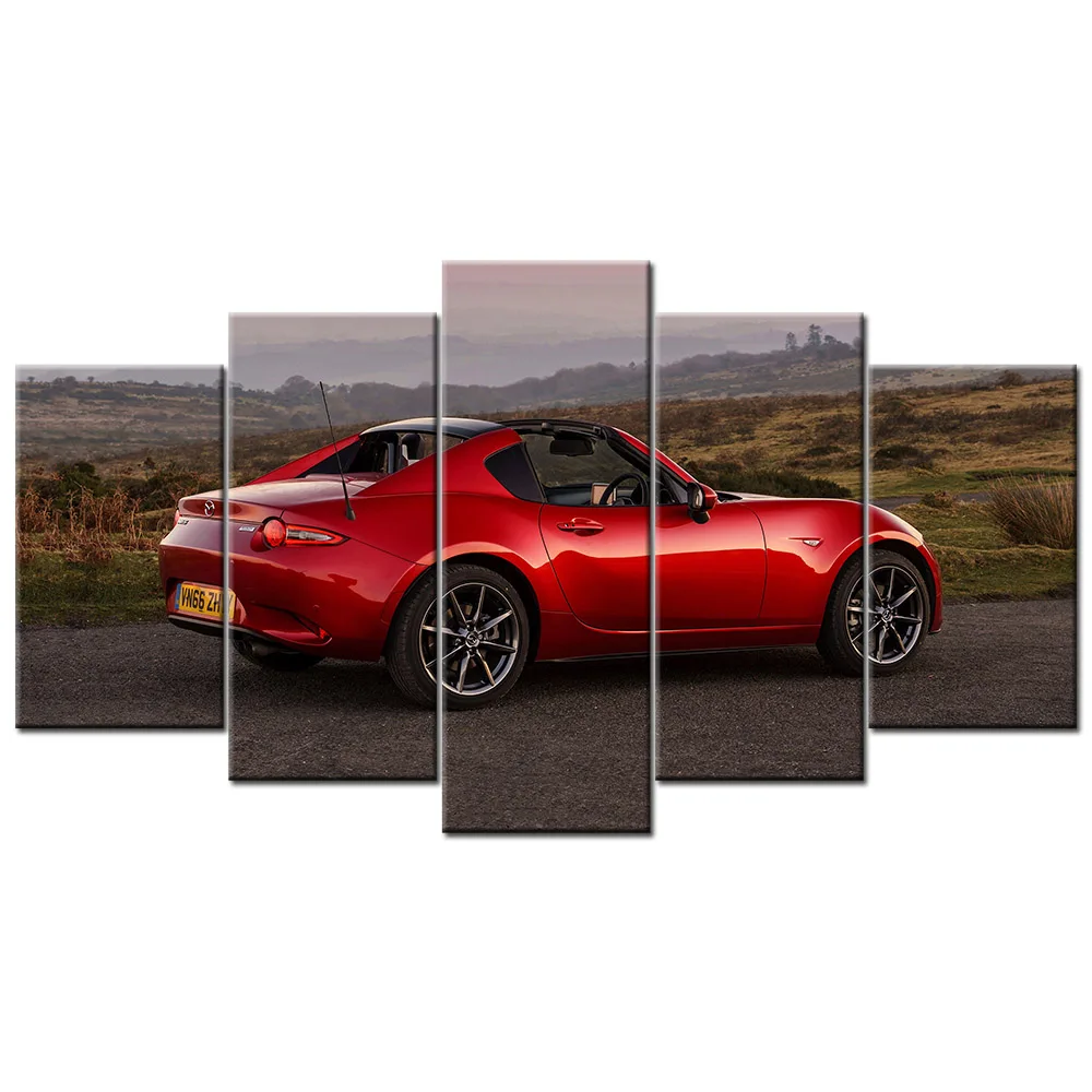 Frame HD Printed 5 Piece Modular Home Decor Wall Art Mazda MX-5 RF Car Paintings on Canvas Wall Art for Home Decor