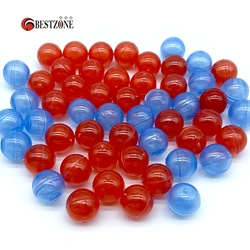 Mini Cápsula de plástico transparente para hacer cosas, juguete sorpresa de 100 piezas, 0,59 pulgadas, 15MM, se puede abrir, azul, rojo, PS