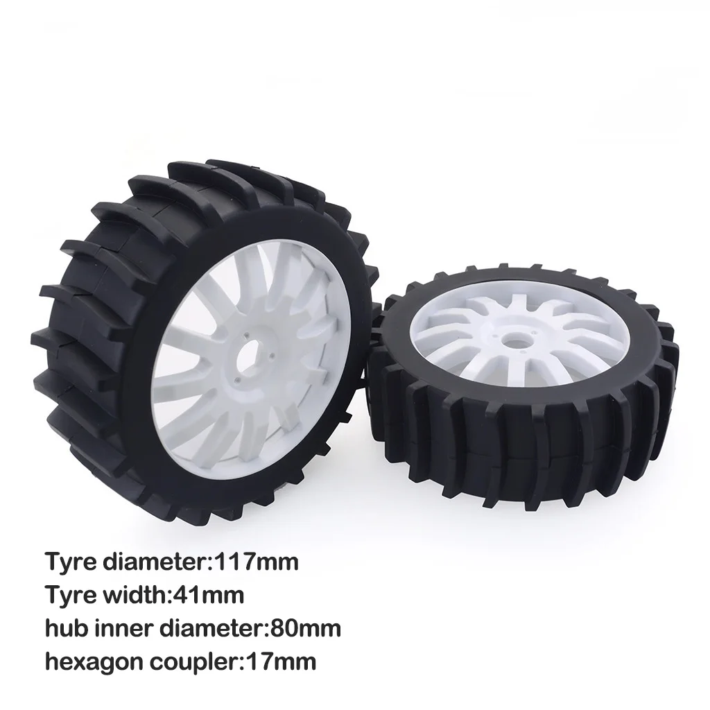 

4PCS 1/8 RC Car Truck Tires Sand Desert Tyre Diameter 117mm Hex 17mm Tires for 1/8 RC Car Parts