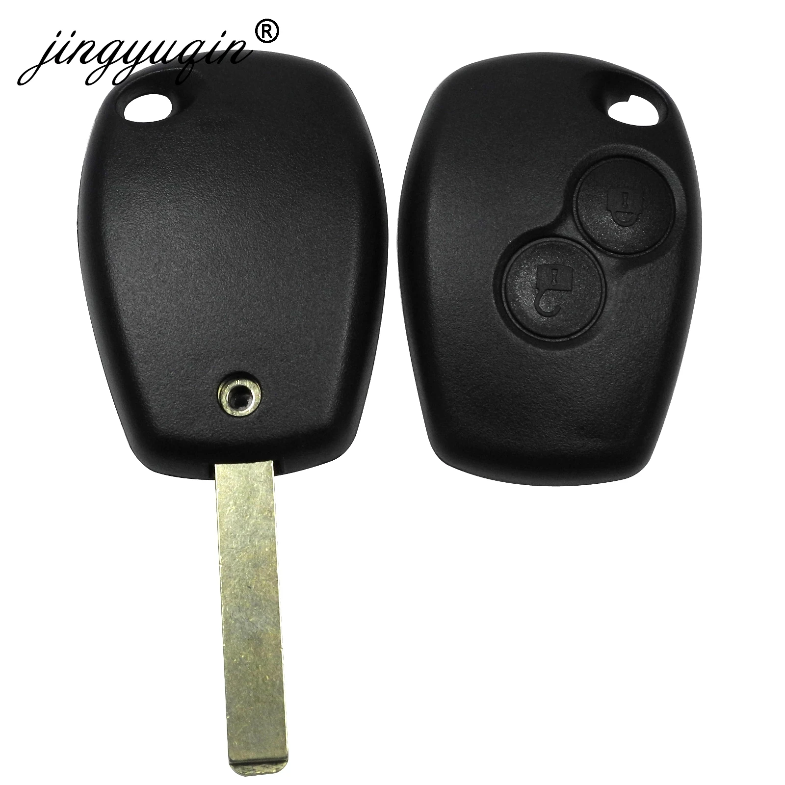 Jingyuqin 2/3 Buttons Remote Car Key Fob Shell For Renault Megane Modus Clio Logan Sandero Duster Nissan VAC102 Ne72 VA2 Blade