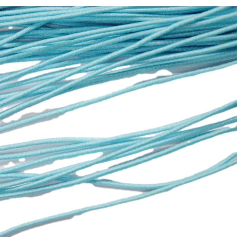 50 Yards 0.8mm Baby Blue Elastic String, Stretchy Cords Band Line Fish Wire Rope Two Bundles For DIY Hand Knitting Beads