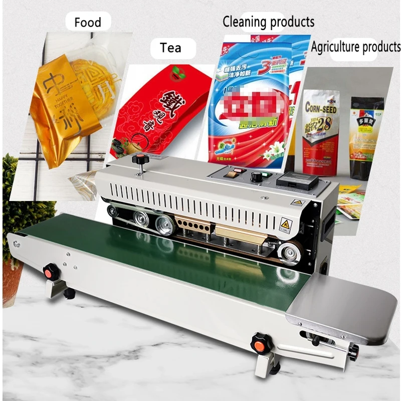 Continuous Automatic Sealer Aluminum Foil Plastic Food Bag Sealing Machine Heat  110V/220V 80W