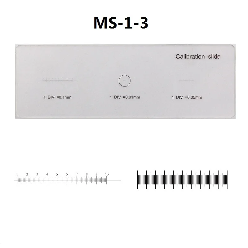 Microscope Calibration Microscope Glass Slides Reticle Ruler Stage Dial Micrometer For Biological Measuring Calibration Ruler