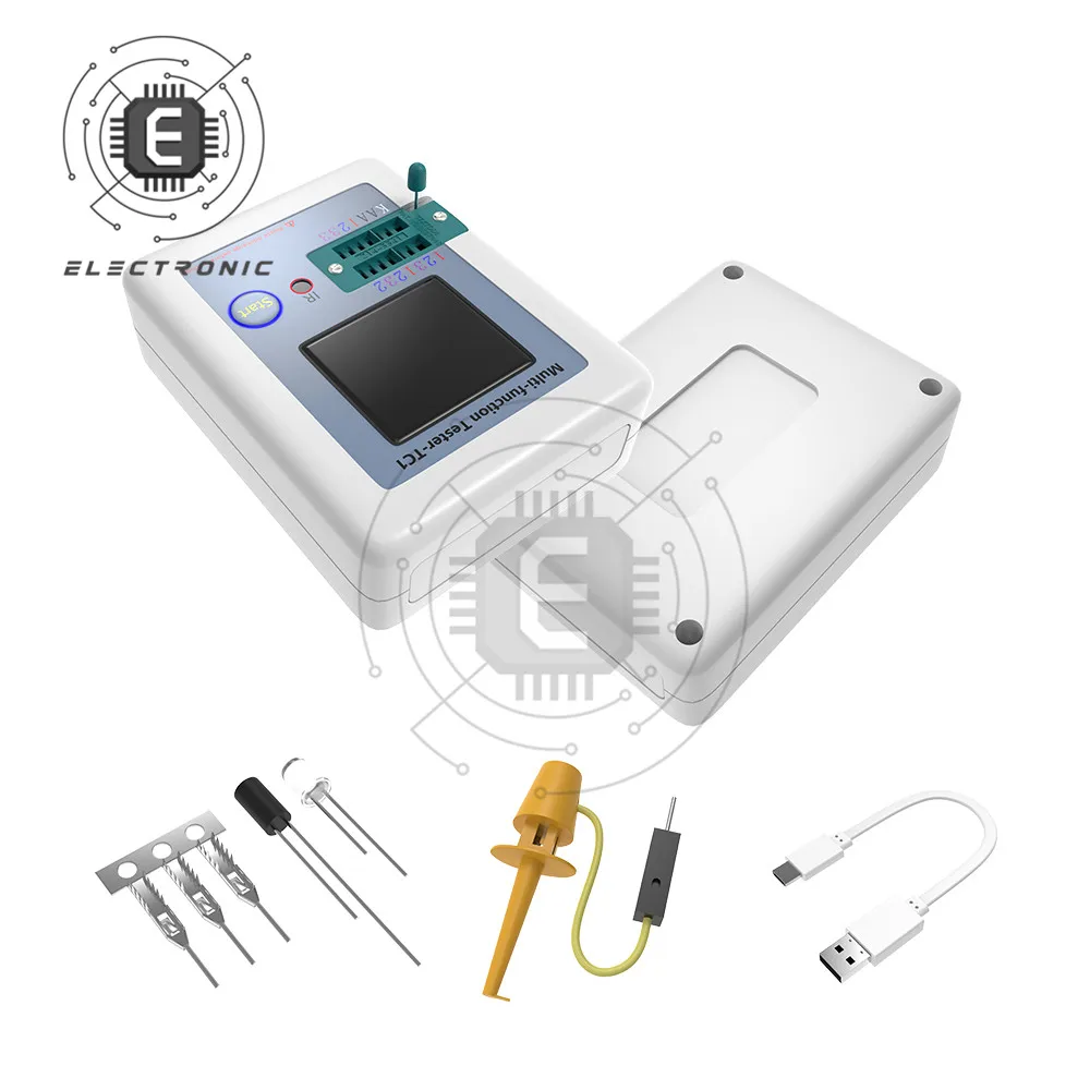 LCR-TC1 3.5 pollici Display colorato multifunzionale TFT retroilluminazione Transistor Tester multimetro resistenza condensatore