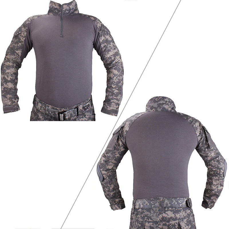 VULPO Camouflage BDU ACU Combat Uniforms Shirt/Broek & Elbow/Knee Pads Militaire Game Cosplay Uniform Ghilliekostuum