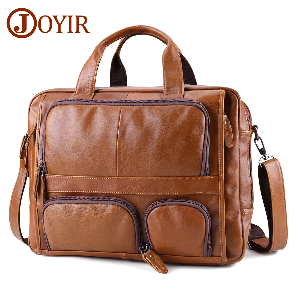 JOYIR Genuine Leather Men's Briefcase Business Bag Laptop 17