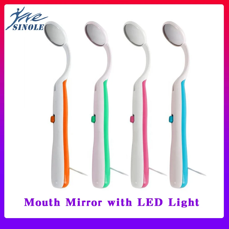 

1 pcs Mouth Mirror with LED Light Oral Health Care Dental Intraoral Mouth Mirror Teeth Checking Mirror Teeth Diagnostic-tool