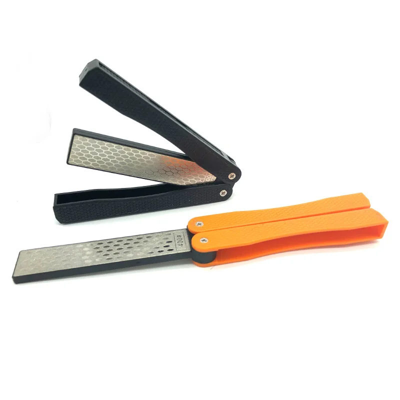 Portable 5 Inch Folding Double-sided Diamond Sharpener Outdoor Household Sharpener