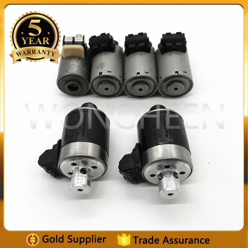 6Pcs 722.6 Automatic Transmission Solenoids Set Fit For Mercedes-Benz S350 5-Speed Gearbox A1402770398 A1402770435 A1402770535