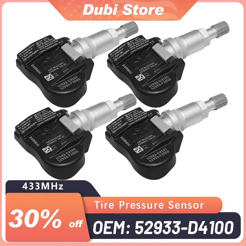 

TPMS 433MHZ 52933-D4100 Tire Pressure Sensor For Genesis G80(from 2016-08 to 2017-12)