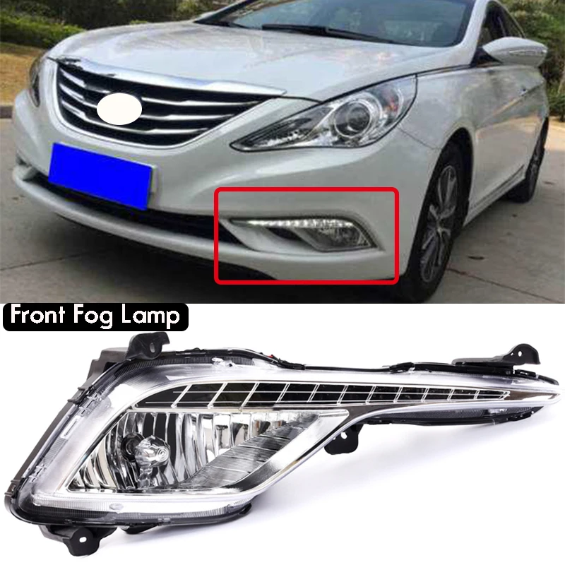 

Lofty Richy For SONATA 2013 2014 2015 Front Bumper Fog Light Fog Lamp FogLight headlight Replacement Lamp Daytime Runnight light