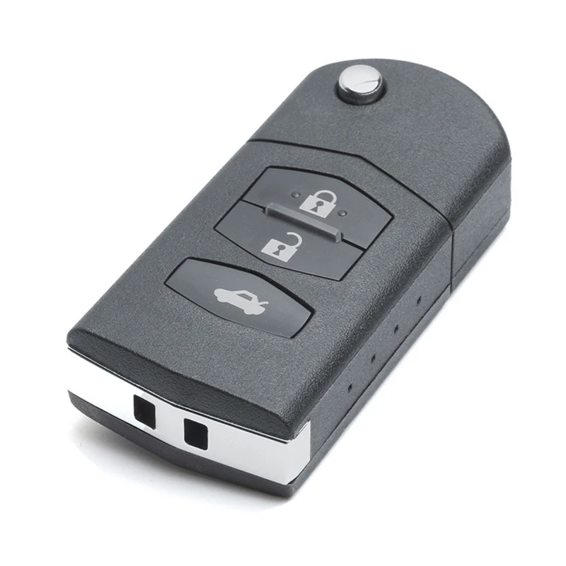 Keyecu 2 3 Buttons Flip Remote Car Key Shell Case for Mazda 3 5 6 2003 2004 2005 2006 2007 2008 2009 2010 2011 2012 2013