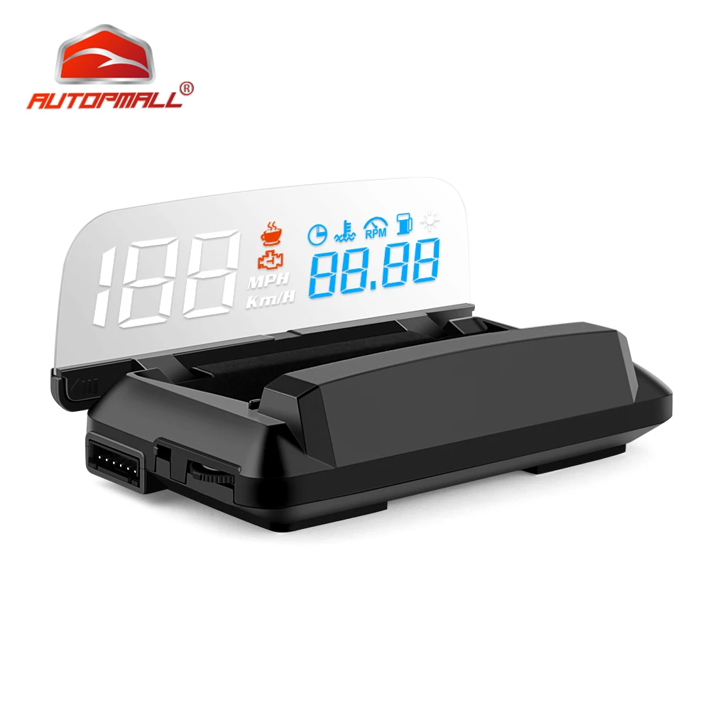 

Car HUD Mirror HUD Head Up Display Auto HUD OBD2 Car Speed Projector Speedometer Car Detector KMH KPM Intelligent Power Saving