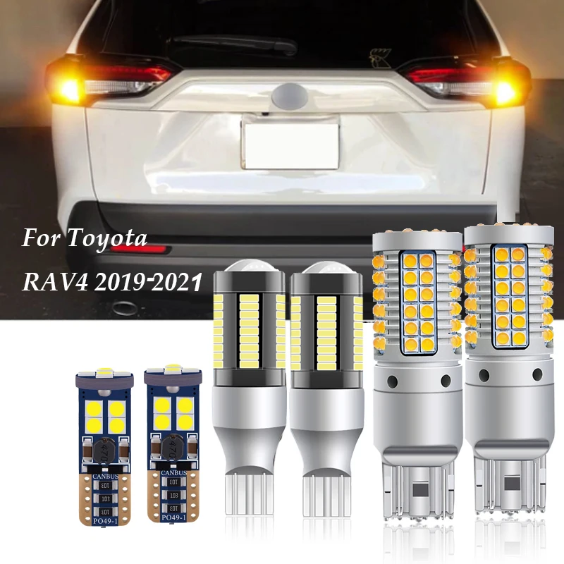 Canbus Car Led Exterior Light Bulb For Toyota RAV4 2019 2020 2021 Rear Side Marker Light+ Back Up Reversing + Turn Signal lights