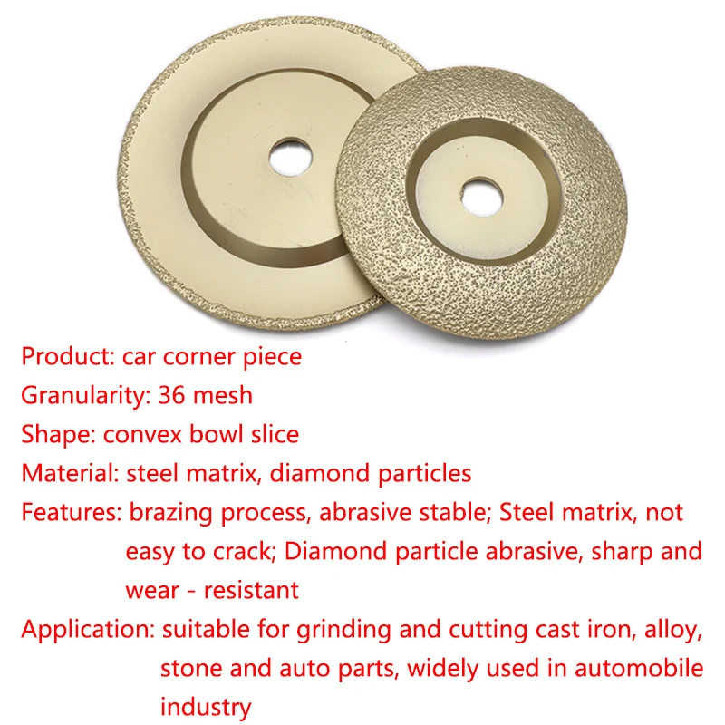 1pcs Grit 36 Diamond Cast Iron Cutting Grinding Disc 100-180mm Coarse Sand Blade Cast Iron Alloy Stone Auto Parts Grinding Wheel