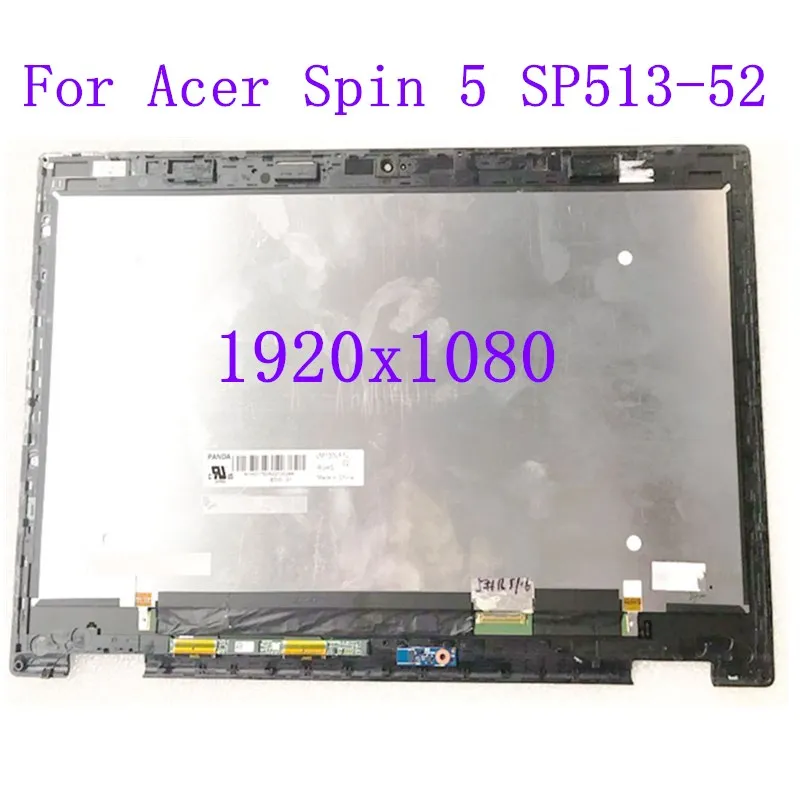 

13.3" New Laptop Touch Digitizer LCD Screen Panel LM133LF1L02 Display With Frame Bezel For Acer Spin 5 SP513-52 SP513-52N N17W2