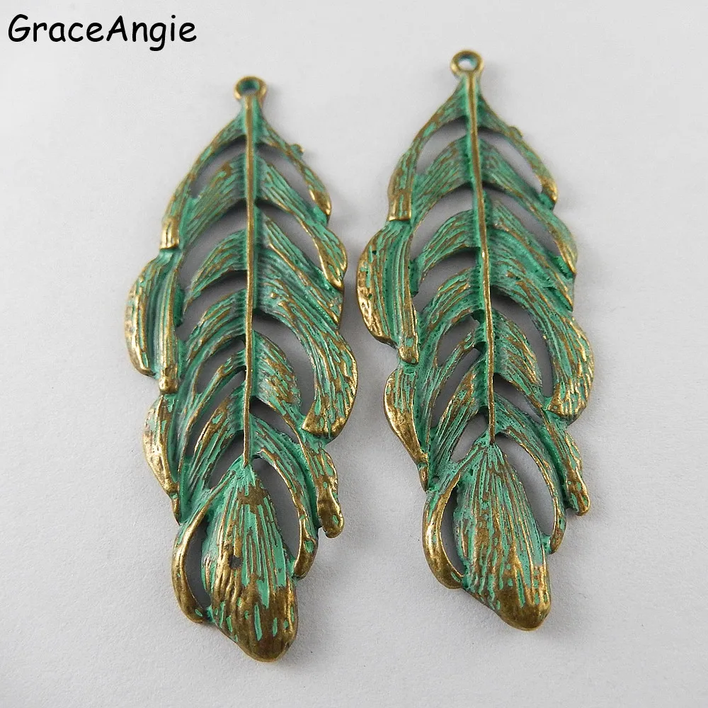 10PCS Jewelry Craft Alloy Charms Retro Accessories Punk Pendant For Boho Necklace Bijoux palm tree leaves Metal Accessories