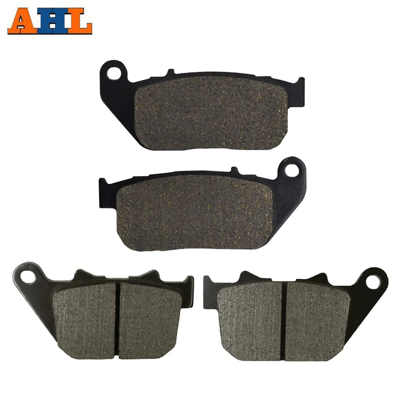 AHL Motorcycle Front Rear Brake Pad for Harley XL50 L883 Iron XL 883 Sportster Custom XL1200 XL 1200 XL1200V XL1200X Forty Eight