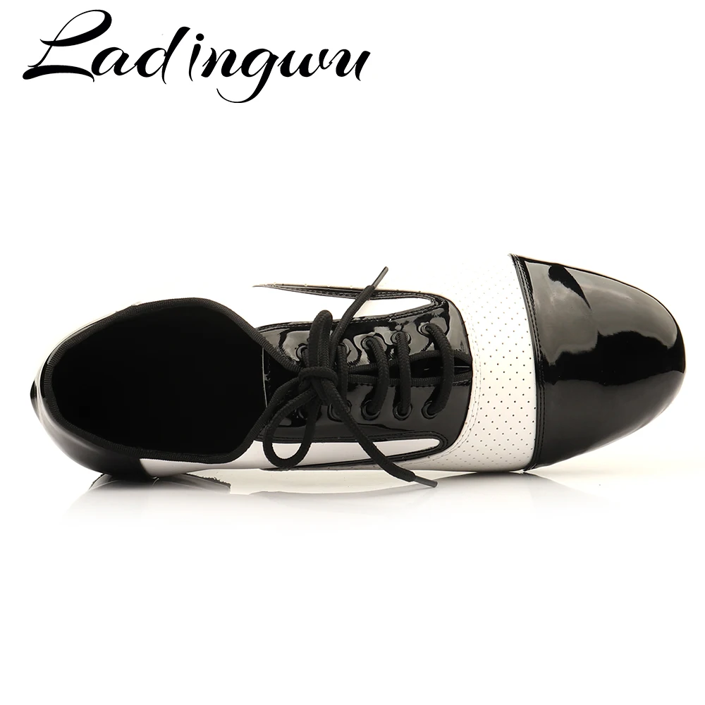 Ladingwu zapatos de baile latino para hombre, zapatillas de baile de salón, Jazz, Tango, niño