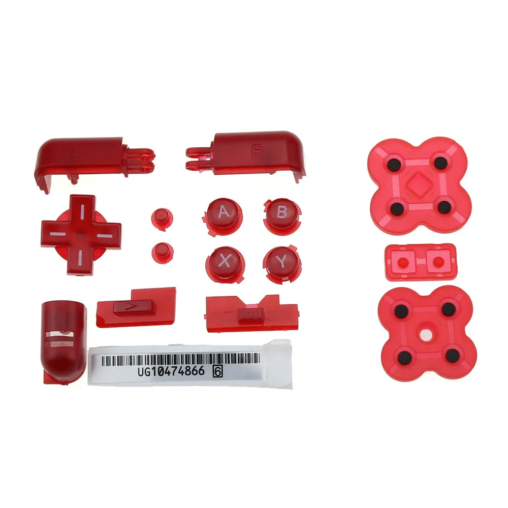1ชุด Conductive Rubber Pad Pad + ABXY L R D ปุ่ม Pad ชุดปุ่มสำหรับ Nintendo DS Lite สำหรับ NDSL Console ชุดปุ่ม