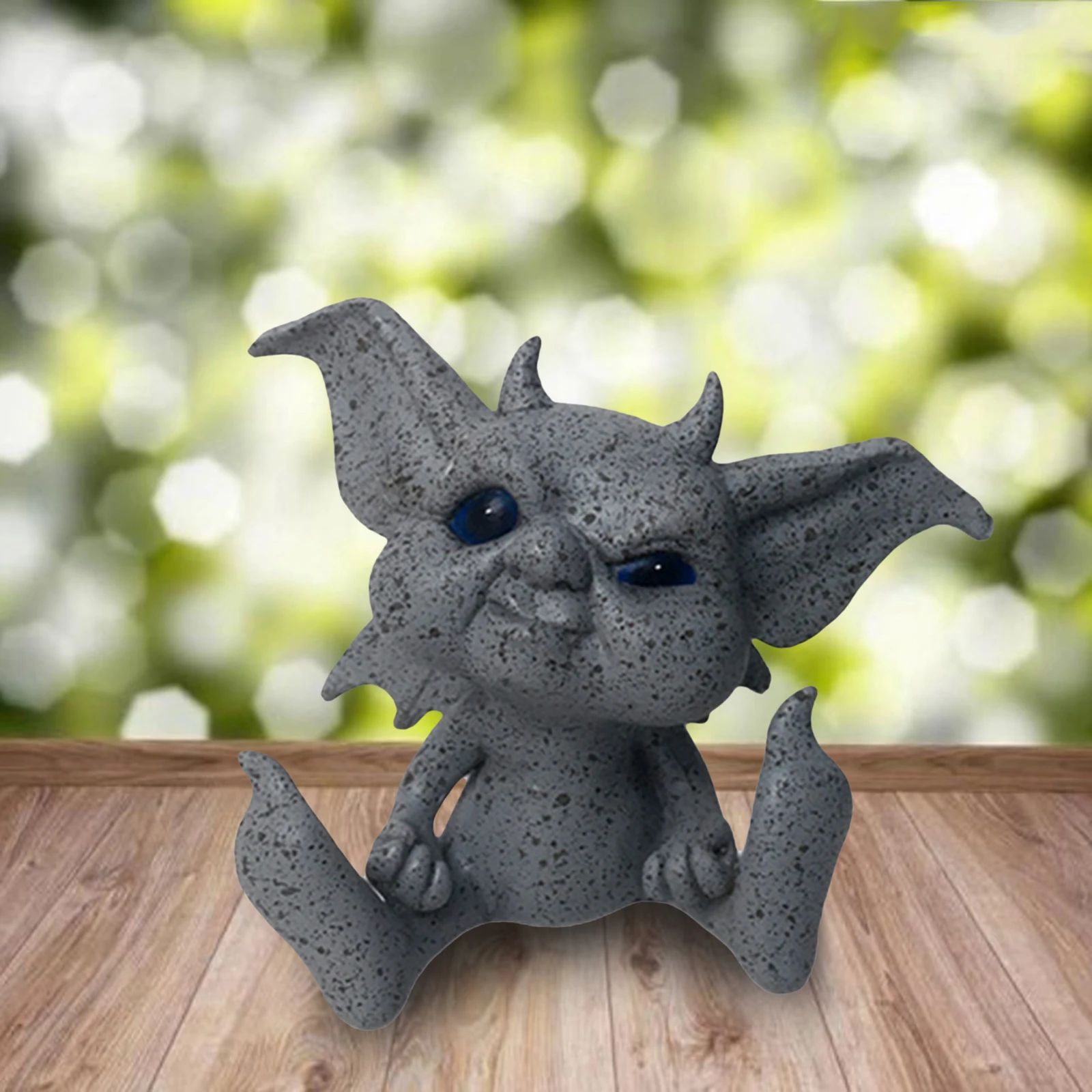 Baby Goblin Garden Decor Resin Desktop Ornament Indoor Outdoor Figurines for Fairy Garden Office Table Desktop Garden Decoration