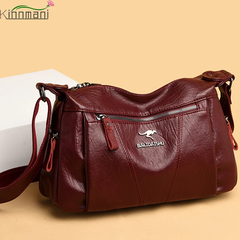 KINNMANI-Bolsos de mensajero para mujer, bolso de hombro de gran capacidad, a la moda, de mediana edad y ancianos, novedad de verano