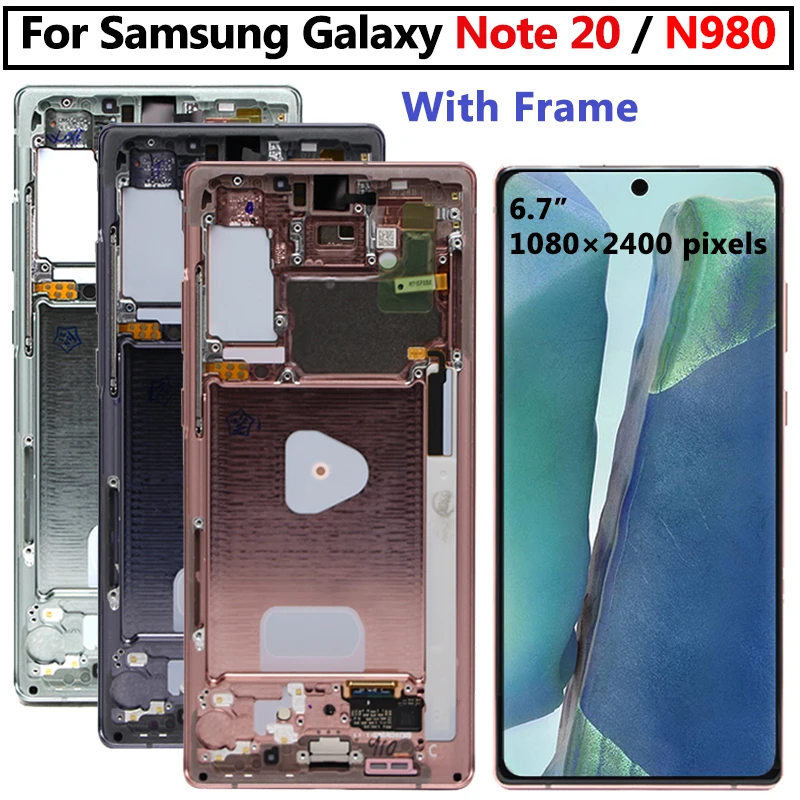 Amoled For Samsung Galaxy Note 20 LCD Display Touch Screen Digitizer Assembly For Samsung Note20 N980 N980F SN980F/DS Display