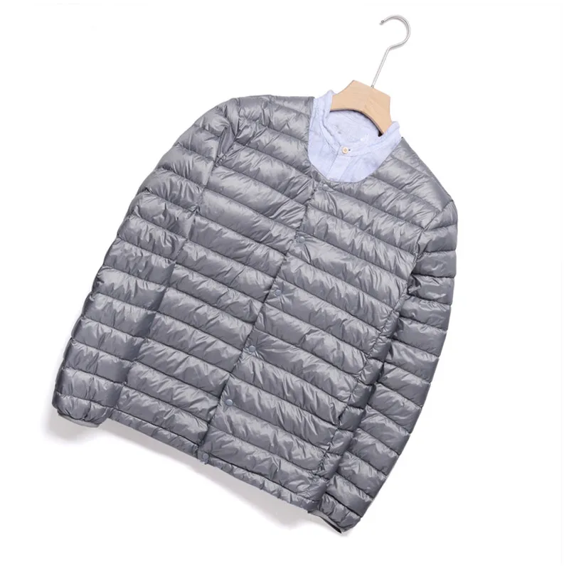 Sanishroly – Parka en duvet de canard blanc pour homme, veste Ultra légère, vêtement d'extérieur court et fin, grande taille, automne-hiver, 827