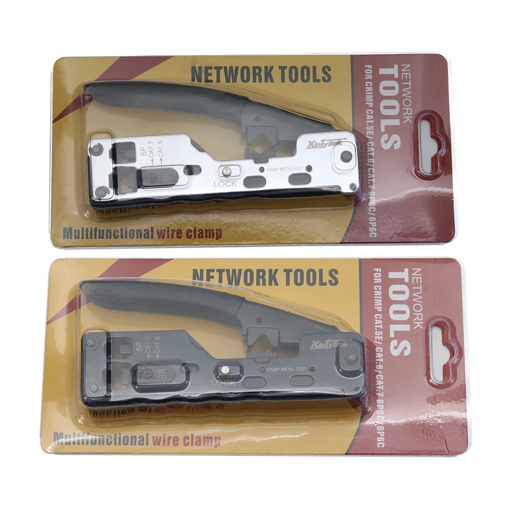 Xintylink – pince à sertir RJ45, pour connecteur cat7 cat5 cat6, outils de réseau, pince de dénudage de câble 8p8c