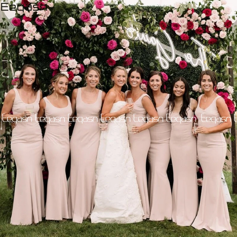 

2024 Mermaid Bridesmaid Dresses Long Ruched Sexy Wedding Party Dress Maid of Honor Gowns for Women Plus Size