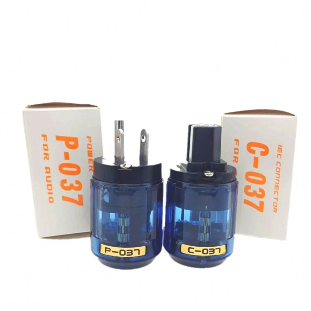 Oyaide C-037 P-037 US Power Plug Rhodium Plated  IEC Audio Connector Female-Male MATIHUR audio hifi