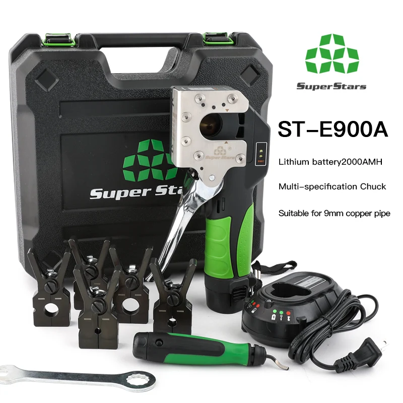 Set Alat Super Star ST-E900A Baterai Lithium Otomatis Daya Listrik Tabung Tembaga Alat Flare Kulkas Pendingin Udara