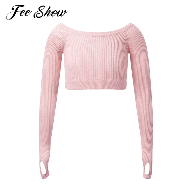 Long Sleeve Tight Crop Tops Kids Dance Clothes Girl Long Sleeve Kids Girls Aliexpress