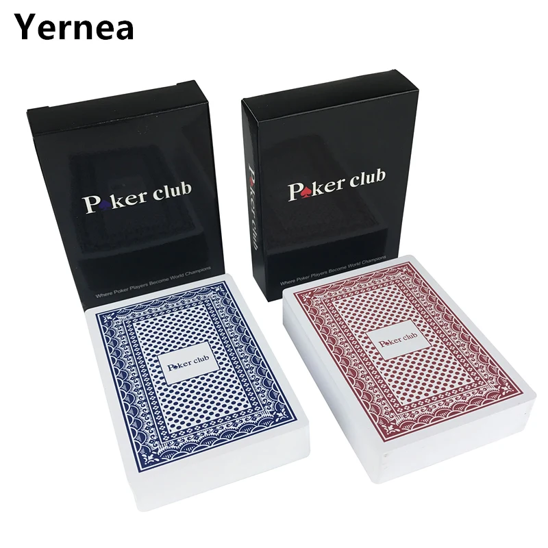 

Waterproof 10 pcs/Lot Poker Baccarat Texas Hold'em Plastic Playing Cards Poker Club Cards Board Games 2.48*3.46 inch Yernea