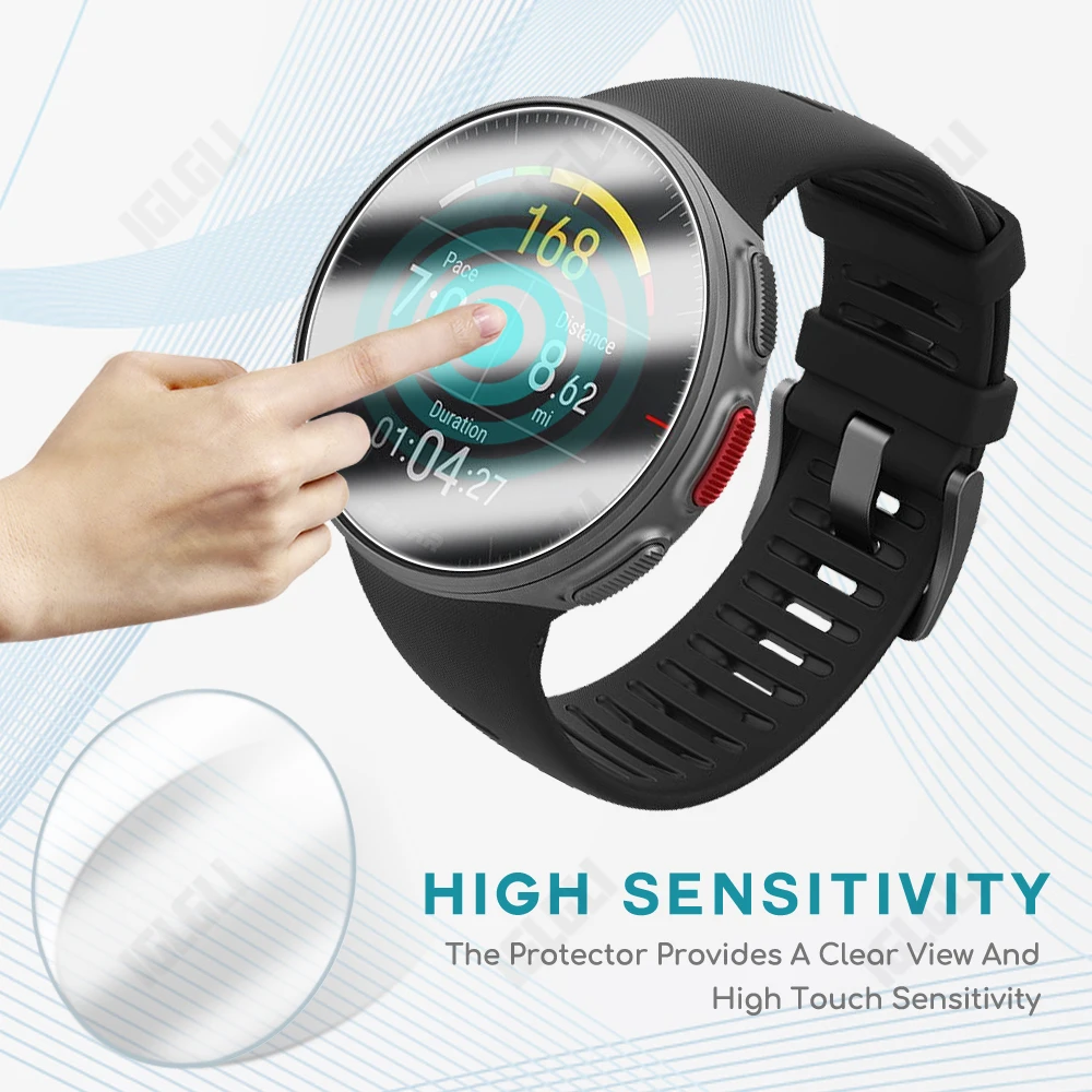 폴라 그릿 X 유리한 V M V2 스마트 워치 9H 화면 보호기 보호 유리 액세서리에 대한 강화 유리 보호 필름