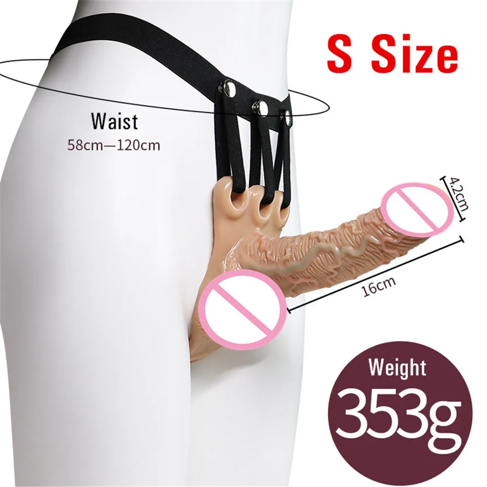 Realistic Soft Hollow Strap On Dildo Harness Wearable Big Penis Pants Artificial Cock Dick Unisex Sex Toys For Women Men Adults