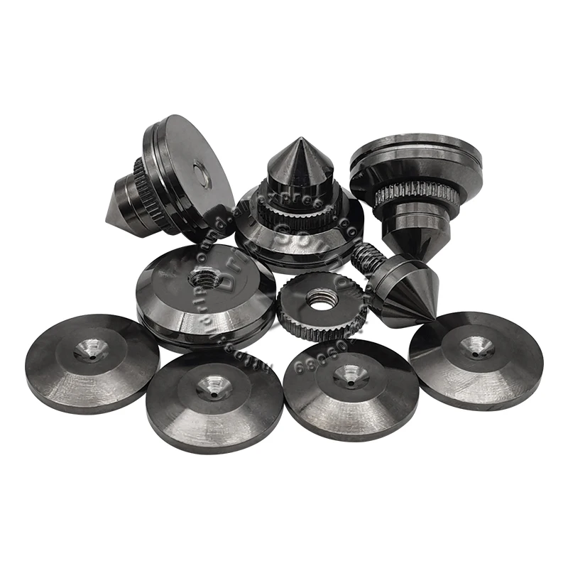 4PCS Speaker Copper Spike Isolation Shockproof Stand Feet Speaker Base Pads 28mm # Silver Black