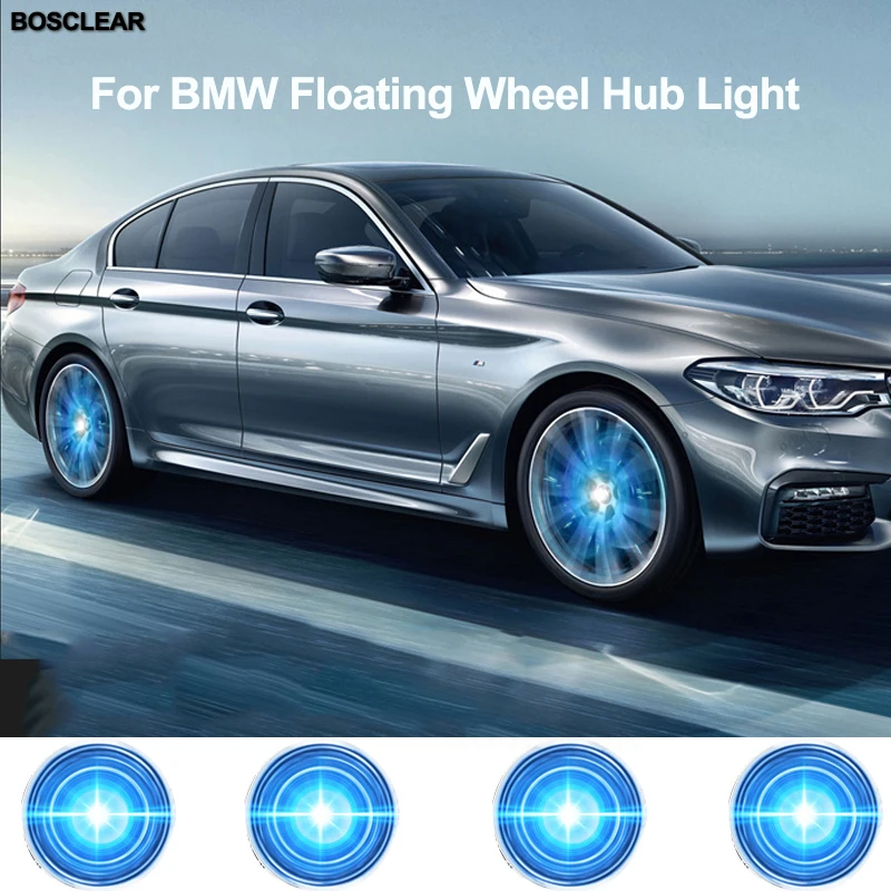 FOR BMW E36/E39/E46/E60/E87/ E90/F10/F20/F30 Car LED Floating Wheel Hub Light Maglev Hub Cap Magnetic Suspension Wheel Hub Cap