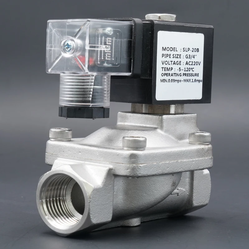 valve,Solenoid Valve, water valve, N.C High temperature valve, Stainless steel high pressure Pilot Diaphragm,110V 220V 12V 24V