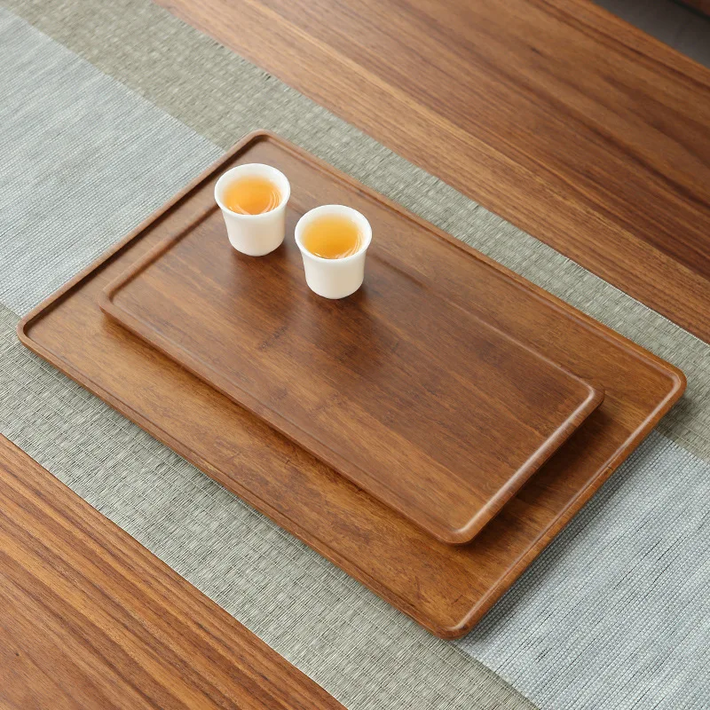 

New Japanese Style Creative Small Dry Pour Tea Tray Simple Home Tray Kung Fu Tea Set Tea Pitcher Trays Serving Tray Wood Tray