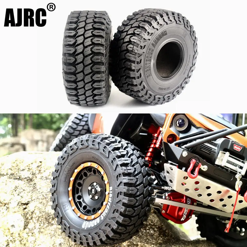 

4Pcs 1.9 Inch 125mm 1/10 Rock Crawler Rubber Tires for D90 TRX-4 Defender TRX-6 G63 SCX10 II AXIAL 90046 D110 RC Car Accessories