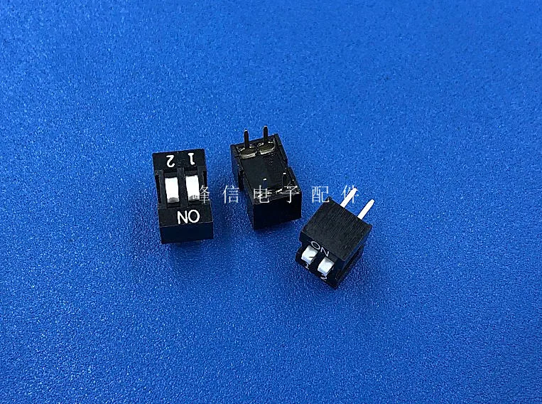 5 uds Taiwán negro en línea interruptor 2P2 dos poco dial código interruptor dial plano codificación plano tecla dial 2,54mm