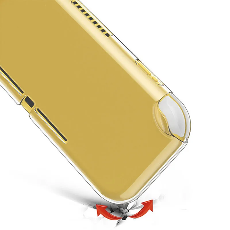 Funda protectora suave de TPU transparente para Nintendo Switch, Protector trasero de cristal para consola NS Lite, Thumb Stick, tapa de agarre