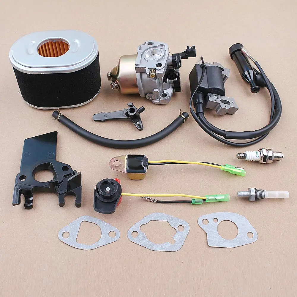 المكربن الإشعال لفائف شرارة التوصيل طقم فلتر الهواء لهوندا GX160 GX200 5.5HP محرك Carb استبدال أجزاء